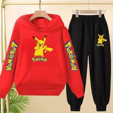 Sweat à capuche pour enfants de 3 à 12 ans, imprimé souris électrique, sweat-shirt + pantalon 2P, vêtements tendance pour garçons et filles, ensemble de loisirs 100 110 120 130 140 150 160