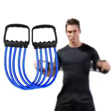 Ensemble d'entraînement complet du corps – Extenseur de poitrine avec 5 bandes de résistance amovibles pour Pilates, pompes et entraînement musculaire – Renforcer