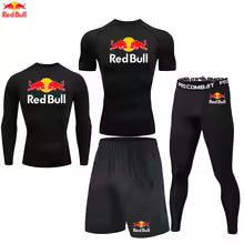 Red Bull hommes vêtements de course Gym serré Sport survêtement Compression chemises Shorts entraînement Jogging Fitness vêtements Sport YogaAsian size-S Asian size-M Asian size-L Asian size-XL Asian size-XXL Asian size-XXXL