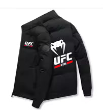 2025 nouveau UFC GYM hommes col montant manteau chaud Jacket2025 nouveau UFC GYM hommes col montant manteau chaud veste S(FR 46) M.(FR 48) L'(FR 50) XL(FR 52) XXL(FR 54) XXXL(FR 56-58)