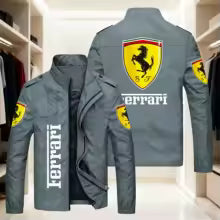 Veste imprimée en 3D pour hommes, mode extérieure, mince, printemps et automne, Logo Ferrari, moto, équitation, fermeture éclair, vêtements de sport pour Ferrari 458 M L XL 2XL 3XL 4XL 6XL