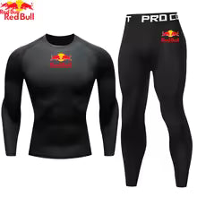 Red Bull Gym Fitness Compression Survêtement Enfants Costume Jogging Serré Tenue De Sport Vêtements Sec Fit Lycra Legging Garçons Ensembles D'entraînement L, S, M , XL, XXL