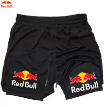 Red Bull – Short de course 2 en 1 pour hommes, Fitness, séchage rapide, entraînement d'été, Jogging, pantalon court à Double pont European Size-XS European Size-S European Size-M European Size-L European Size-XL European Size-2XL
