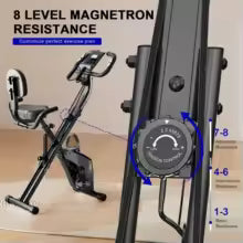Vélo d'exercice pliable à 8 résistances, avec capteurs de fréquence cardiaque, vélo de Fitness stationnaire LCD pour le cyclisme en salle