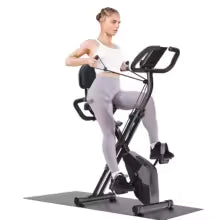 Vélo d'exercice pliable à 8 résistances, avec capteurs de fréquence cardiaque, vélo de Fitness stationnaire LCD pour le cyclisme en salle
