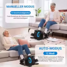 MERACH Mini Vélo Elliptique Électrique, Elliptique de Bureau pour Maison avec Télécommande et Écran LCD, Silencieux et Portable Vélo Elliptique d'Appartement pour Séniors, Adolescents et Adultes