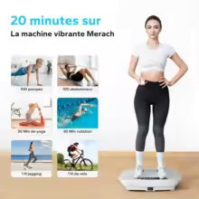 MERACH Plate-forme de vibration entraînée par le dispositif de plaque de vibration pour l'entra0înement du corps entier pour la combustion des graisses et la construction musculaire pour la perte de poids