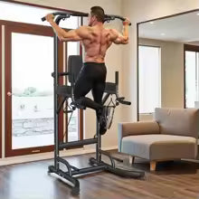 Tour de puissance multifonctionnelle pour la musculation à domicile, station de dip, barre côtelée, tour de puissance push-up, exercice abdominal, musculation