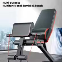 Banc Haltère Pliant avec Dossier Réglable, Équipement de Fitness Multifonctionnel pour la Maison