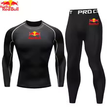 Red Bull Gym Fitness Compression Survêtement Enfants Costume Jogging Serré Tenue De Sport Vêtements Sec Fit Lycra Legging Garçons Ensembles D'entraînement L, S, M , XL, XXL
