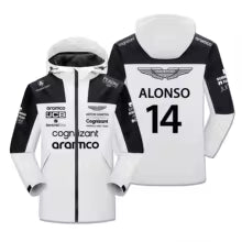 Aston Martin F1 Formule Un Alonso No. 14 promenades n° 18 Veste de course pour hommes S(FR 46) M.(FR 48) L'(FR 50) XL(FR 52) XXL(FR 54) XXXL(FR 56-58) 4XL(FR 60)