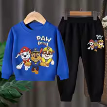PAW Patrol – ensemble 2 pièces haut à manches longues et pantalon Long pour enfants, vêtements pour garçons, survêtement fin, printemps-automne100 (1-2Years) 110 (2-3Years) 120 (3-5Years) 130 (5-6Years) 140 (7-8Years) 150 (9-10Years)