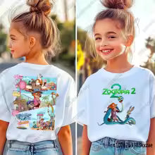 Zootopia Judy & Nick & Gary t-shirt pour enfants décontracté coton à manches courtes t-shirts haut confortable rue mode Parent enfant vêtements 100 110 120 130 140 150 160 S M L XL 2XL 3XL 4XL