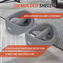 Haltères d'équipement de fitness multifonctionnels, équipement d'exercice de fitness, bleu gris 4 kg