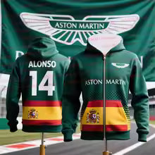 Aston Martin sweat à capuche fermeture éclair mode unisexe Couples costume espagnol Racer Fernando Alonso 14 sweat à capuche extérieur moto sweatKID150 KID160 S M. L' XL 2XL 3XL 4XL