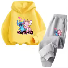 Sweat à Capuche Kawaii à Manches sulfet Pantalon Long pour Fille, Ensemble de 2 Pièces Décontracté pour Enfant de 2 à 13 Ans, Vêtements d'Automne Titch 100 110 120 130 140 150 160