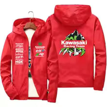 Veste de l'équipe de course avec logo Kawasaki, imperméable et coupe-vent, vêtements de sport pour hommes, activités de plein air à la mode S M L' XL XXL XXXL 4XL 5XL 6XL 7XL