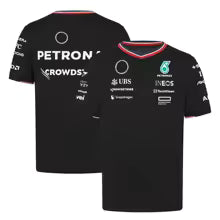 Le dernier costume de course T1 Mercedes  parent-enfant sport décontracté grande taille chemise pour hommes pour enfants de 2025 XXS XS (équipement de secours de sécurité) S M. L' XL XXL XXXL 4XL 5XL 6XL