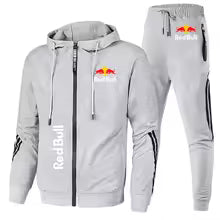 Red Bull Racing Logo imprimé hommes vêtements de sport ensembles à capuche sweat-shirt zippé + pantalon 2 pièces costume Sports extrêmes personnalisé Red Bull survêtement S M. L' XL XXL XXXL