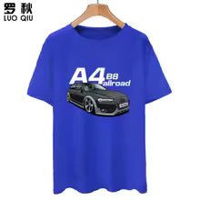 Mode A4 Audi S6 modifié RS5 voiture Performance voiture à manches courtes motif imprimé T-shirt hommes et femmes vêtements à manches mi-longues S M. L' XL XXL XXXL 4XL