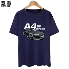 Mode A4 Audi S6 modifié RS5 voiture Performance voiture à manches courtes motif imprimé T-shirt hommes et femmes vêtements à manches mi-longues S M. L' XL XXL XXXL 4XL