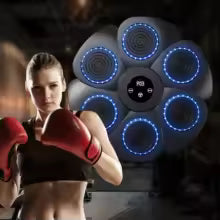 Machine de boxe musicale Bluetooth intelligente avec gants de boxe, entraîneur de boxe mural, adapté aux adultes et aux enfants