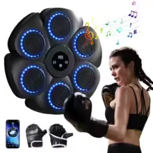 Machine de boxe musicale Bluetooth intelligente avec gants de boxe, entraîneur de boxe mural, adapté aux adultes et aux enfants