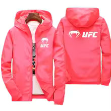2025 UFC combat Logo respirant mode Fitness veste à glissière décontracté haute qualité à capuche veste de Baseball veste de sport de plein airS(FR 46) M.(FR 48) L'(FR 50) XL(FR 52) XXL(FR 54) XXXL(FR 56-58) 4XL(FR 60) 5XL(FR 62) 6XL(FR 64-66)