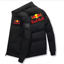 Veste épaisse Red Bull avec veste chaude en coton, veste coupe-vent à col montant pour sports de loisirs en plein air, automne et hiver M.(FR 48) L'(FR 50) XL(FR 52) XXL(FR 54) XXXL(FR 56-58) 4XL(FR 60) 5XL(FR 62