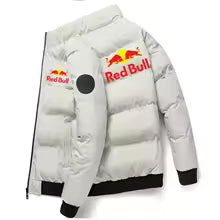 Veste épaisse Red Bull avec veste chaude en coton, veste coupe-vent à col montant pour sports de loisirs en plein air, automne et hiver M.(FR 48) L'(FR 50) XL(FR 52) XXL(FR 54) XXXL(FR 56-58) 4XL(FR 60) 5XL(FR 62
