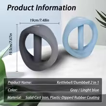Haltères d'équipement de fitness multifonctionnels, équipement d'exercice de fitness, bleu gris 4 kg