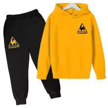 Enfants printemps automne décontracté mode pull à capuche + pantalon 2 pièces survêtements 2-13 ans garçons filles Streetwear enfants vêtements ensembles 100 110 120 130 140 150 160