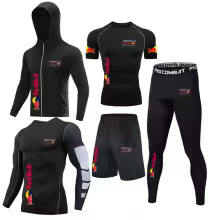 2025 Red Bull Racing Sportswear Ensemble serré de 5 pièces, adapté pour la course à pied, le fitness, le cyclisme, l'alpinisme, la protection des sports de plein air S(FR 46) M.(FR 48) L'(FR 50) XL(FR 52) XXL(FR 54) XXXL(FR 56-58)