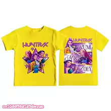 Kpop Demon Hunters imprimer graphique T-shirt été enfants vêtements 2025 film T-shirt filles garçons à manches courtes hauts T-shirt confortable 100 120 130 150 160 110 140