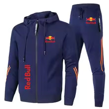 Red Bull Racing Logo imprimé hommes vêtements de sport ensembles à capuche sweat-shirt zippé + pantalon 2 pièces costume Sports extrêmes personnalisé Red Bull survêtement S M. L' XL XXL XXXL