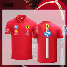 2025 Ferrari F1 RacingTeam uniforme POLO à manches courtes polyvalent pour les hommes en été pour Ferrari SP1 812 F40 F12TDF SF90 Roma S M L XL XXL XXXL
