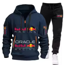 Automne/hiver Red Bull Racing Sport ensemble à capuche hommes Multi poche sweat à capuche avec fermeture éclair + pantalon 2 pièces ensemble mode vente chaude ensemble de Sport S(FR 46) M.(FR 48) L'(FR 50) XL(FR 52) XXL(FR 54) XXXL(FR 56-58)