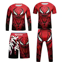 Nouveau Jiu Jitsu T-shirt pour enfant MMA Shorts Bjj Rashguard enfants 4 pièces/ensemble garçon Boxe kickboxing Mma Compression vêtements enfants costume6 years 8 years 10 yerars 12 years 14 years
