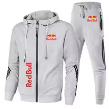 Red Bull Racing Logo imprimé hommes vêtements de sport ensembles à capuche sweat-shirt zippé + pantalon 2 pièces costume Sports extrêmes personnalisé Red Bull survêtement S M. L' XL XXL XXXL