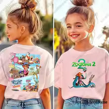 Zootopia Judy & Nick & Gary t-shirt pour enfants décontracté coton à manches courtes t-shirts haut confortable rue mode Parent enfant vêtements 100 110 120 130 140 150 160 S M L XL 2XL 3XL 4XL