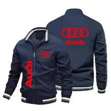 2025 nouvelle veste à la mode pour hommes Logo de voiture Audi veste de moto Logo de voiture personnalisé vêtements de course hommes vêtements Audi veste de course de motard S M. L' XL XXL XXXL 4XL 5XL