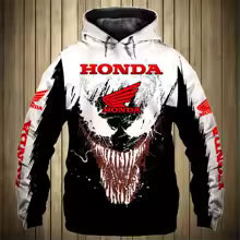 Sweat à capuche Honda pour hommes imprimé 3D