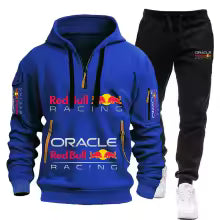 Automne/hiver Red Bull Racing Sport ensemble à capuche hommes Multi poche sweat à capuche avec fermeture éclair + pantalon 2 pièces ensemble mode vente chaude ensemble de Sport S(FR 46) M.(FR 48) L'(FR 50) XL(FR 52) XXL(FR 54) XXXL(FR 56-58)