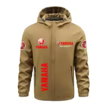 Nouvelle veste de pêche en plein air décontractée pour hommes Yamaha printemps et automne avec capuche, veste de camping et de randonnée en plein air M(FR 48) L'(FR 50) XL(FR 52) XXL(FR 54) XXXL(FR 56-58) 4XL(FR 60) 5XL(FR 62)