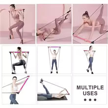 Combinaison de barre de Pilates multifonctionnelle, barre de Fitness, Yoga, Expansion de la poitrine, corde de Tension, entraîneur arrière, corde élastique, ceinture d'étirement
