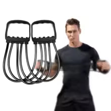 Ensemble d'entraînement complet du corps – Extenseur de poitrine avec 5 bandes de résistance amovibles pour Pilates, pompes et entraînement musculaire – Renforcer