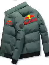 Veste épaisse Red Bull avec veste chaude en coton, veste coupe-vent à col montant pour sports de loisirs en plein air, automne et hiver M.(FR 48) L'(FR 50) XL(FR 52) XXL(FR 54) XXXL(FR 56-58) 4XL(FR 60) 5XL(FR 62
