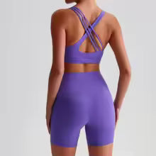 Ensemble de Legging court de Yoga pour femmes, couleur unie, taille haute, serré, dos croisé, bretelles à fort Impact, soutien-gorge de Fitness, haut de sport S M. L' XL
