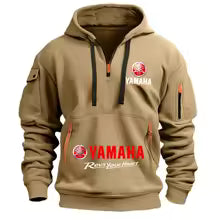 2025 Yamaha automne et hiver mode hommes sport jogging sweat à capuche décontracté pull à capuche fermeture éclair multi poche veste à capuche pour hommes S(FR 46) M(FR 48) L'(FR 50) XL(FR 52) XXL(FR 54) XXXL(FR 56-58)