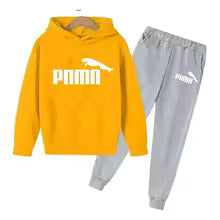 Enfants automne printemps tendance lettre imprimer 2 pièces sweat à capuche + pantalon survêtements 2-13 ans garçons filles tenues décontractées enfants vêtements ensembles 100 110 120 130 140 150 160